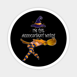 I Am The Accountant Witch Halloween Magnet